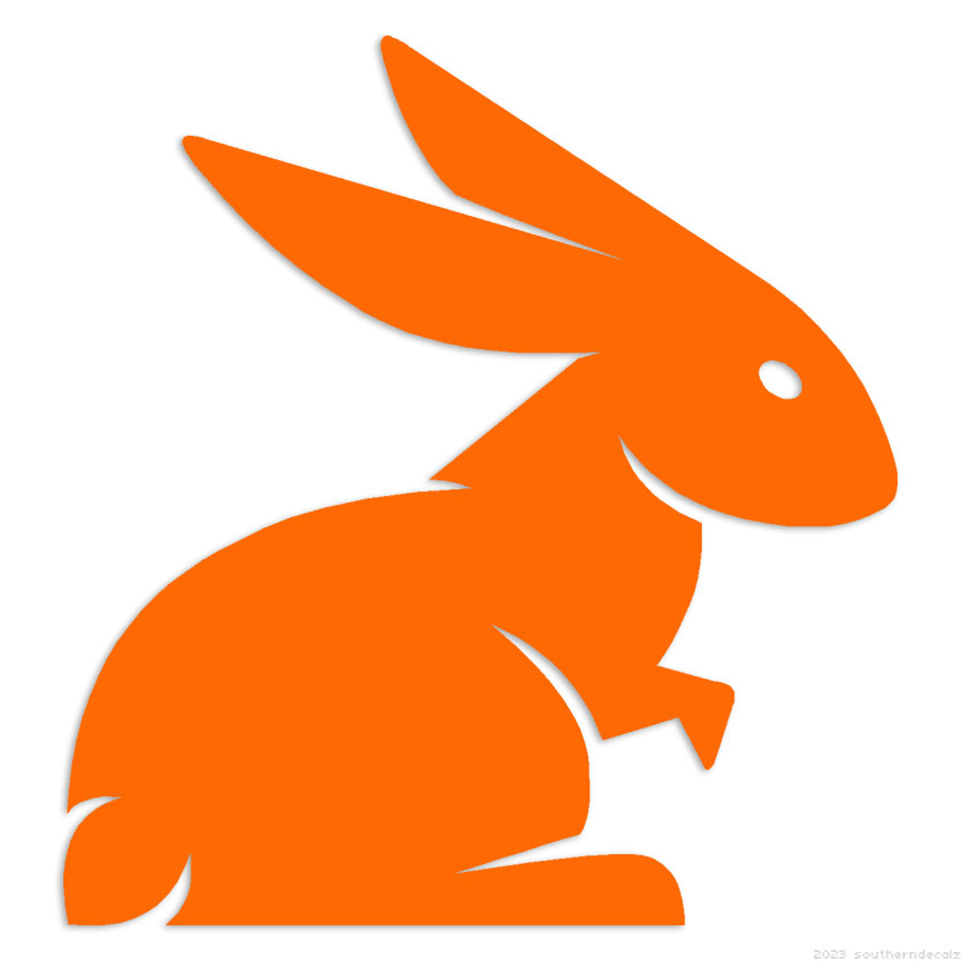 Bunny Rabbit - Decal Sticker - Multiple Colors & Sizes - ebn6617